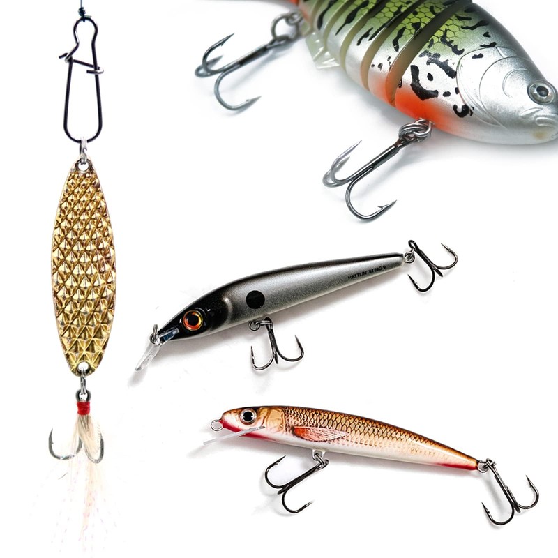 9KM DWLIFE Triple Hook Treble Hook with Can Barb Straight