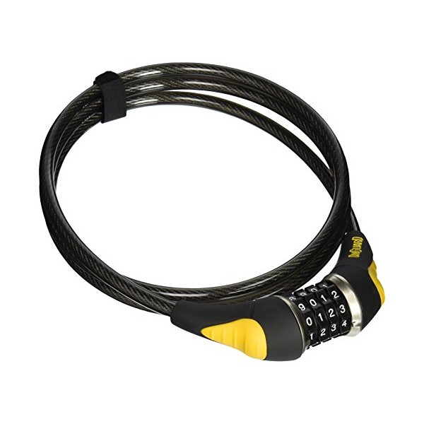 ONGUARD Aktia Resettable Combo Cable Lock (Black, 185 cm x 10 mm)