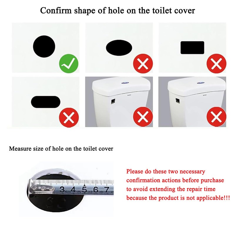 Toilet Push Button 48mm Thread Diameter Dual Push Flushing Button