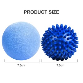 Massage Ball, Lacrosse and Spiky Balls, Spiky Massage Ball Set for Yoga, Rehab, Deep Tissue & Trigger Point Massage, Myofascial Release, Plantar Fasciitis Relieve Stress and Relax Tight Muscle
