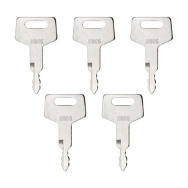 Sogoparts Ignition Key H806 5 Pack 17001-00019 Heavy Equipment Keys 180845 Compatible with Takeuchi New Holland Case Gehl CTL Track Loaders Excavators