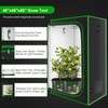 MELONFARM 4x4 Grow Tent, 48"x48"x80'' High Reflective 600D Diamond Mylar
