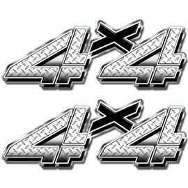 4x4 Diamond Plate Style Silverado Decals
