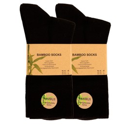 Cotton Prime Unisex Business Classic Bamboo Socks, Viscose Socks, Soft and Breathable, Black, White, Multicoloured, 35-38, 39-42, 43-46, 10 x black., 39 - 42