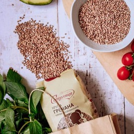 Skvira Buckwheat Groats Roasted Gluten Free GMO Free 800 gr / 28.22 Oz Grechka (3 Pack)