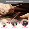 HARY 4Pcs bradawl Tool Gourd Shape Leather Tools Brown Beige