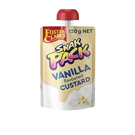 Foster Clark's Vanilla Custard Pouch Snack Pack Flavoured Custard Instant Custard Dessert 120g (pack of 6)