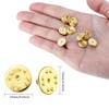Brass Clutch Badge Insignia Clutches Pin Backs Replacement (Gold, 50
