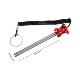 PATIKIL Pin Tensile, Weight Stack Pin 3/8 Inch Diameter 5 Inch Locking Space Magnetic Gym Pin Universal Weight Stack Replacement Weight Selector Pin for Home Gym Machine, Red