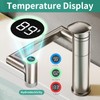 HEROBAI Modern Bathroom Faucet 1 Hole with Temperature Display(Batteries-Free), 1080°