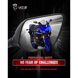 MZS Racing Motorcycle Mirrors, Fairing Rearview Side Mirror Adjustable Black Accessories Compatible with YZF R3 R25 YZF-R3 YZF-R25 2019-2024
