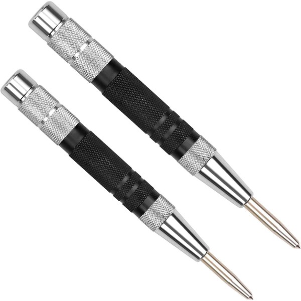 Automatic Centre Punch Set of 2 Metal High Performance with