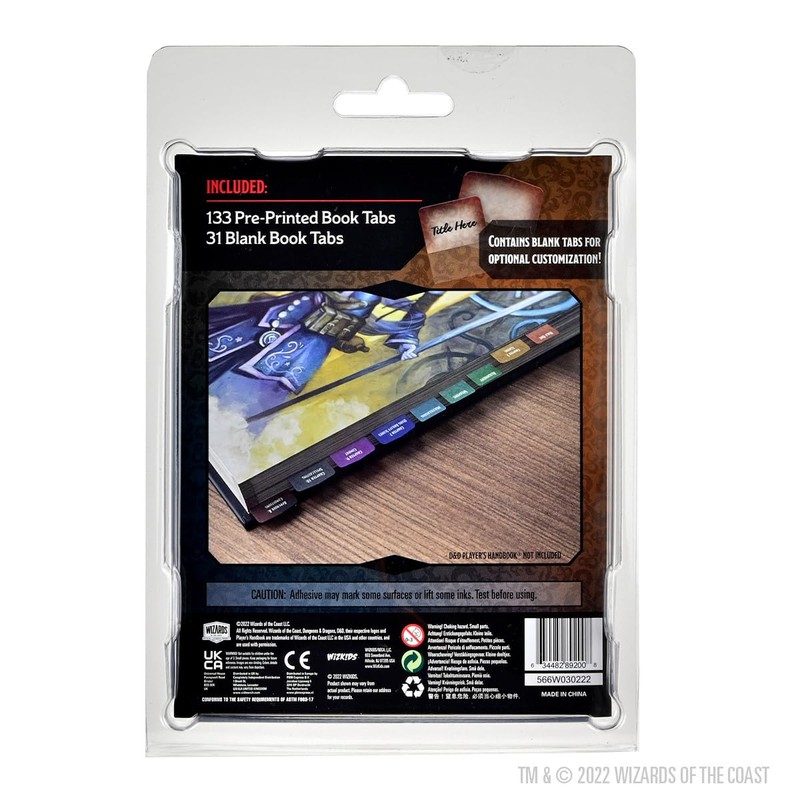 WizKids D&D Book Tabs: Player's Handbook