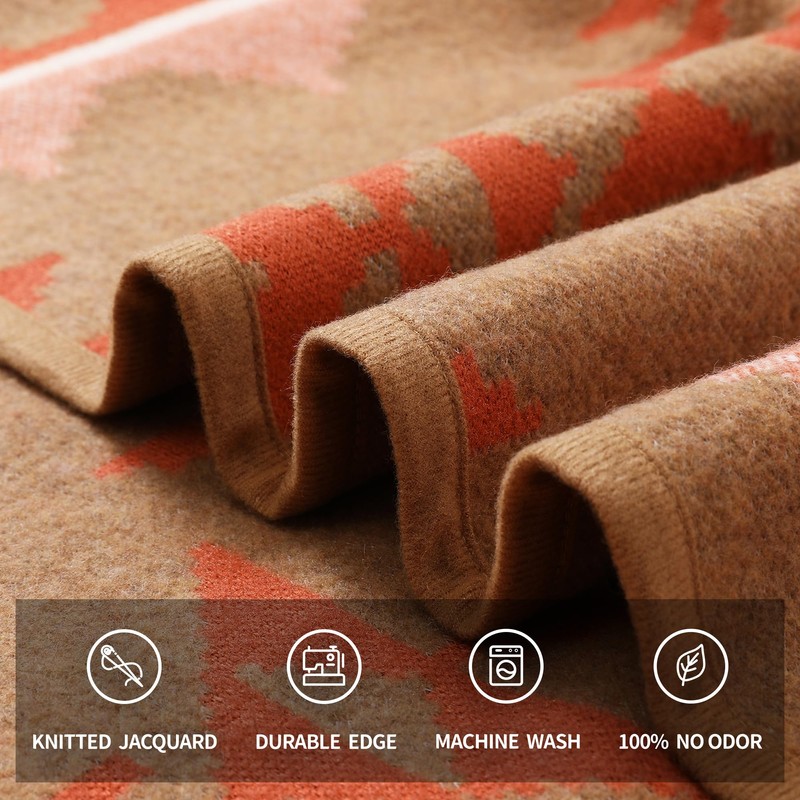 ACUSHLA Merino Wool Camp Blanket - Soft Warm Thick Washable