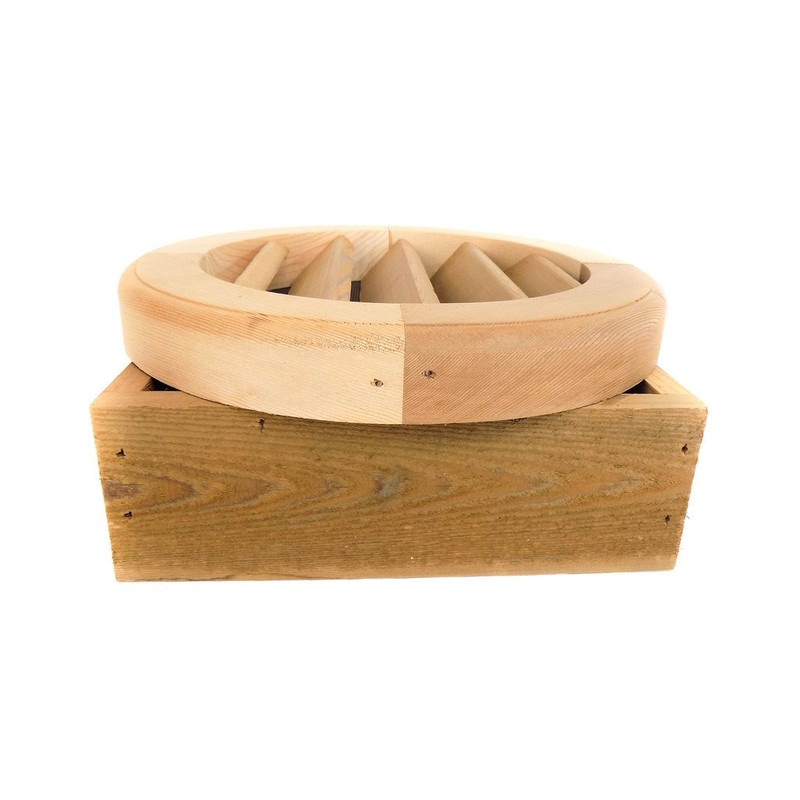 Miller Shingle Round Clear Cedar Vent, Recessed Mount - 12