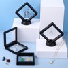 60 Pcs 3D Floating Display Case PE Film Jewelry Storage