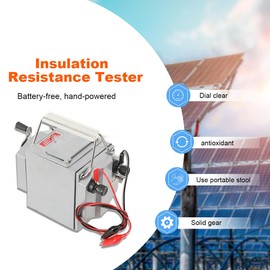 Lfhelper Megohmmeter Insulation Resistance Tester 0~1000MΩ Megger Meter, Megohmmeter Set Resistance Measurement for Electrical Equipment, 1000V High-Precision Accurate Value 10