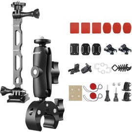 38 in 1 Motorcycle Mounting Bundle Kit, Action Camera Mount Accessories Compatible with Insta360 One X4 / X3 / X2 / X/ONE R/RS/GO 3 / GO2 and Gopro Hero 12/11 / 10/9 / 8/7 Action Camera etc