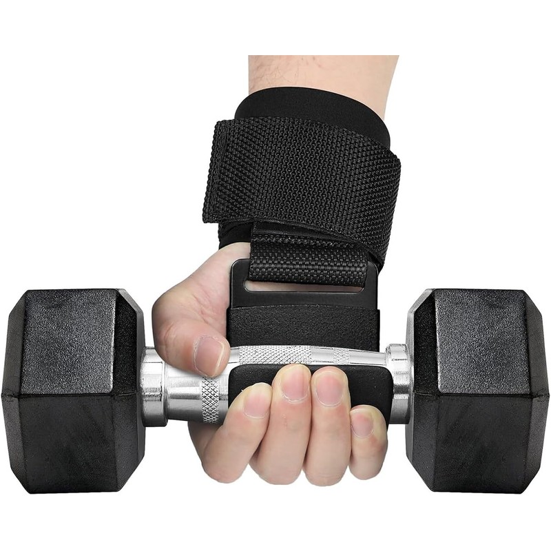 WADY 1 Pair Fitness Weight Lifting Hooks Heavy Duty Non-Slip
