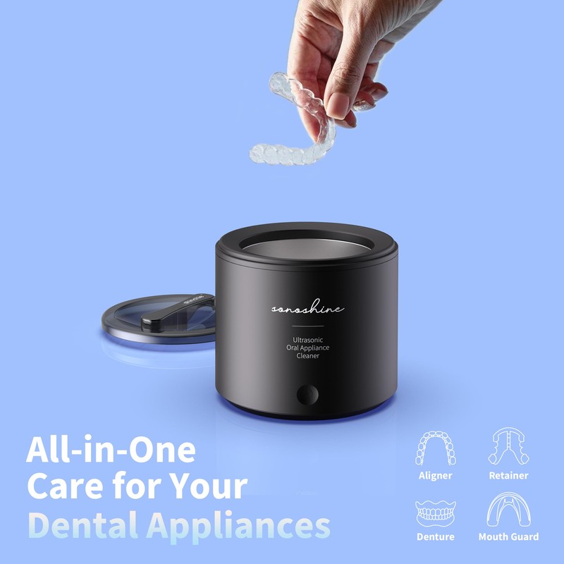 Shinchie Ultrasonic Retainer Cleaner – Auto-Adjust 39-48kHz Sonic Retainer Cleaner