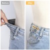 Pndeyo 4 Sets Chain Pant Waist Tightener, Adjustable Jeans Button