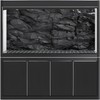 MIRRORANG 91x41cm Stone Aquarium Background Black Rock Fish Tank Poster