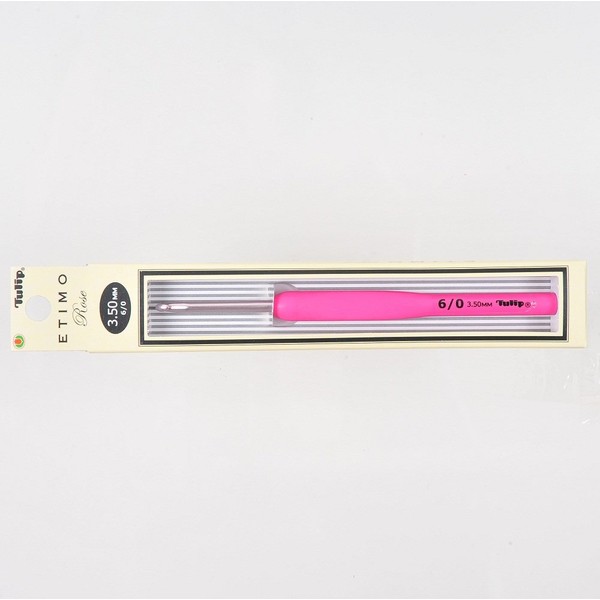 Tulip ETIMO ROSE Cushion Grip Aluminium Silver Crochet hook (3.5mm)