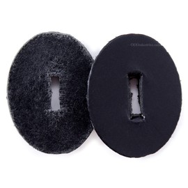 Water Buffalo Leather Handle Washers - Oval Shape - (1.30 x 1.00 x .125) - (Black) - USA Made - (for Knife Making & Hobby) - (25 Pack)