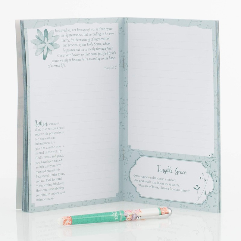 Christian Tools Affirmation Journal & Pen Gift Set-Abundant Grace (Ephesians