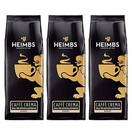 HEIMBS Caff? Crema for Fully Automatic Coffee Machines, 250 g Whole Bean, Pack of 3