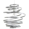 Modern Designer Grey Gloss Metal Double Ribbon Spiral Swirl Ceiling