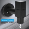 G1/2 Thread Black Copper Faucet Wall Mounted Single Cold Water