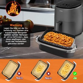 agctrler Baking Paper for Hot Air Fryer, Hot Air Fryer, Chopping Paper, Airfryer Baking Paper for Ninja Flexi Drawer Dual Zone AF500EU (100 Pieces 5.2 L + 50 Pieces 10.4 L)