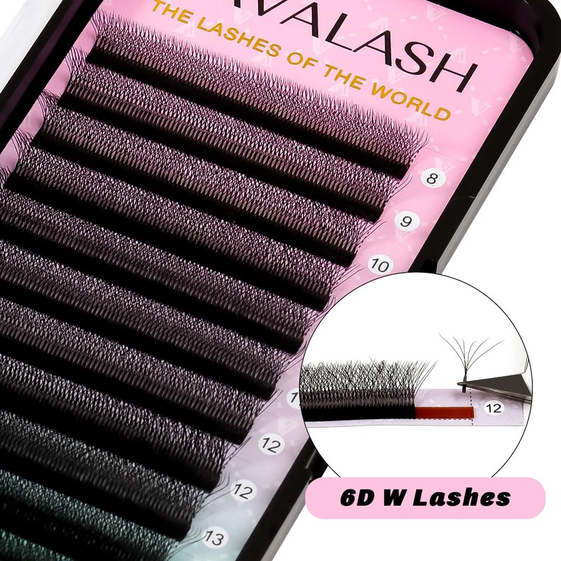 VAVALASH 6D W Shape Eyelash Extension 6D Premade Fans 0.07