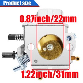 YOFMOO MS440 MS460 Carburetor for 044 046 Chainsaw HD-14B HD-15-B HD-15C HD-16B HD-16D HD-17C HD-17A HD-17-A HD-24C 1128-120-0625 Carb with Filter Fuel Line Repower Kit