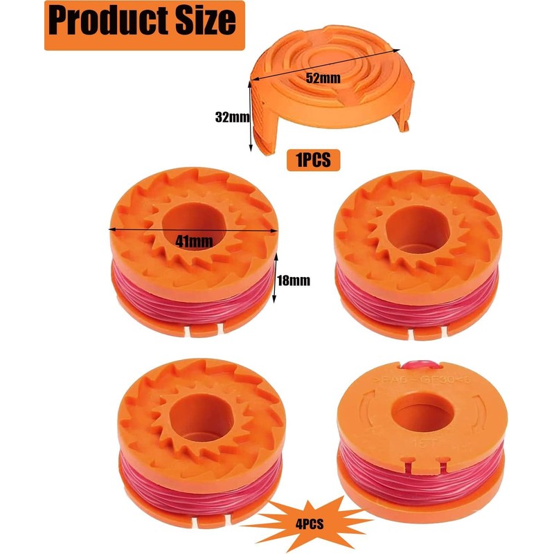Pack of 4 Strimmer Spool, Strimmer Spool Line Strimmer Wire