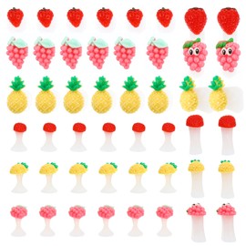 Beaupretty 24 Pieces Fruit Toe Spacers Silicone Nail Art Finger Separators Toe Stretcher Manicure Pedicure Tools for Toes Finger Relaxing Holding