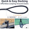 PACTHSD Double Braid 1/2" x 30' Boat Dock Lines (2-Pack)