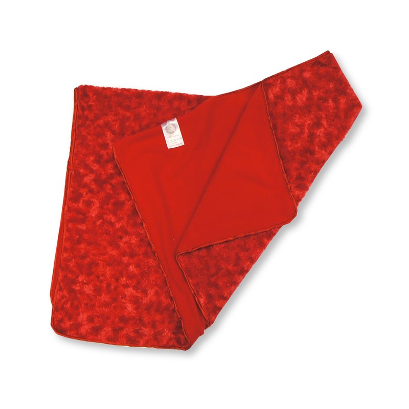 Baby Rosebud Wrap Blanket with Fleece Back and Satin Trim