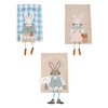 Mud Pie Easter Dangle Towels, Happy Spring; 14" x 21"