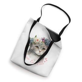 Cute Cat Design Flowers Pet Designer Tote Bag