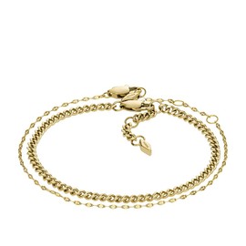 Fossil JF04599SET Women's Seasonal Gift Sets Bracelet Stainless Steel Gold-Coloured, Stainless Steel, No Gemstone