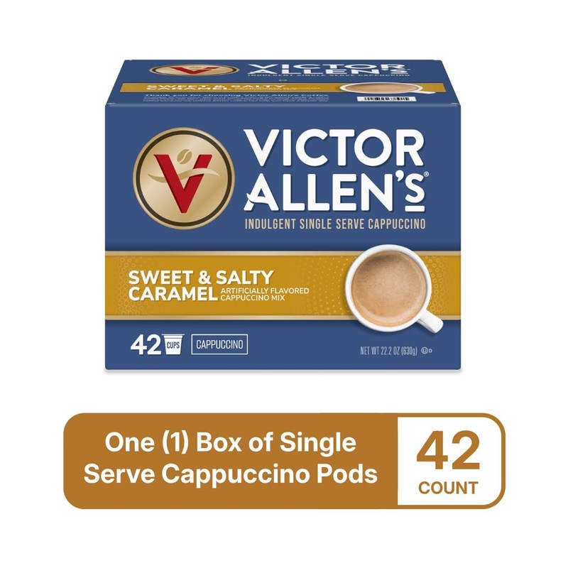 Victor Allen's Coffee Sweet and Salty Caramel Flavored Cappuccino Mix,