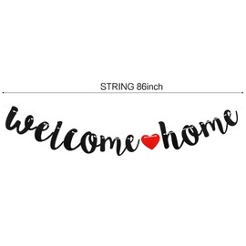 Welcome Home Sign Welcome Home Banner Welcome Home Decorations Welcome Party Decorations Party Supplies Party Banners Welcome Signs For Home Decor Welcome Home Decor Welcome Banner Glitter Banner