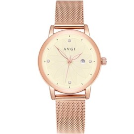 AVGI Women's Date Waterproof Watch with Replacement Band, Gloss × Yellow