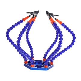 SEWACC Third Hand Soldering Tool with Flexible Arms Non Slip Base Helping Station for Pcb Repair and Soldering Assembly Durable Workshop Device for DIY and Professional Use