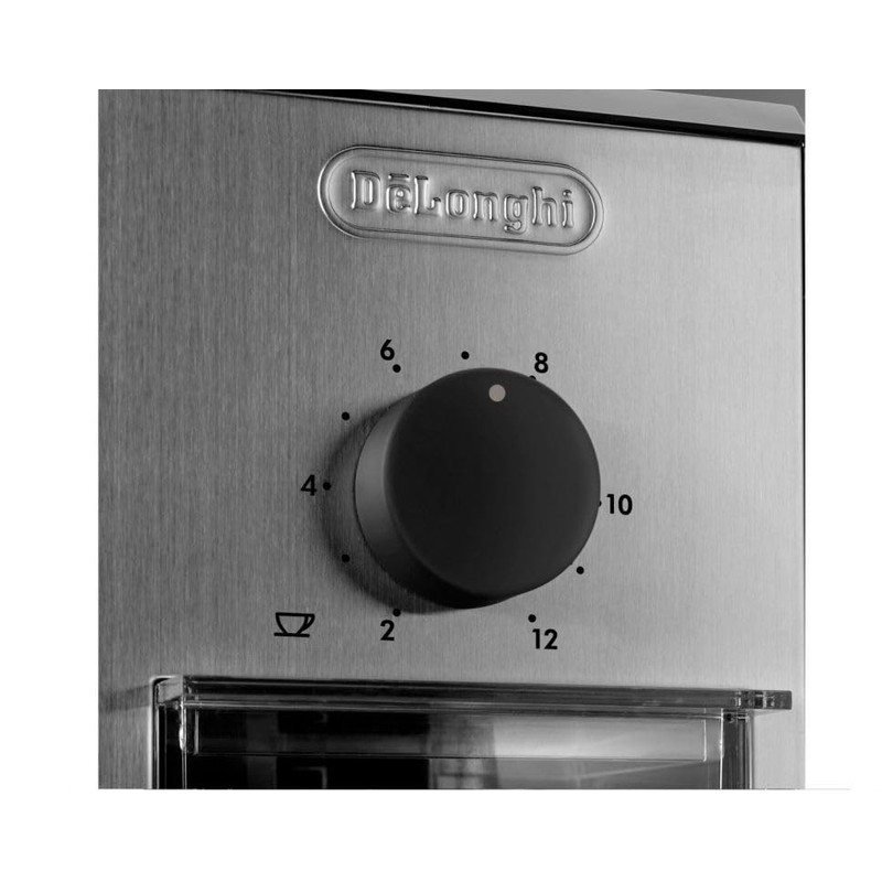 De'Longhi Delonghi Stainless Steel Burr Coffee Grinder, Silver