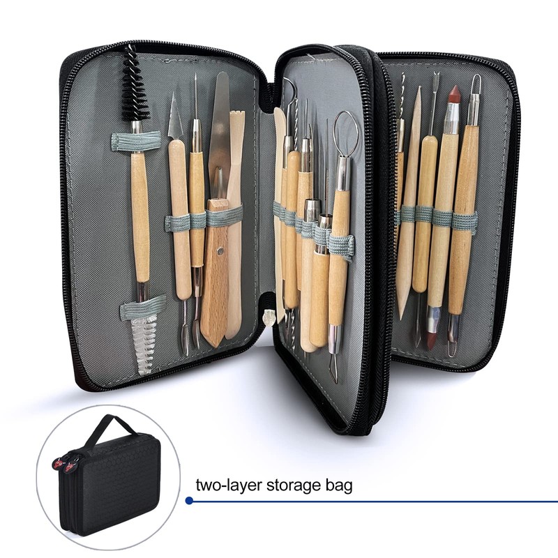 Clay Sculpting Tools,YZNlife Set of 30 Pottery Tools Clay Modelling