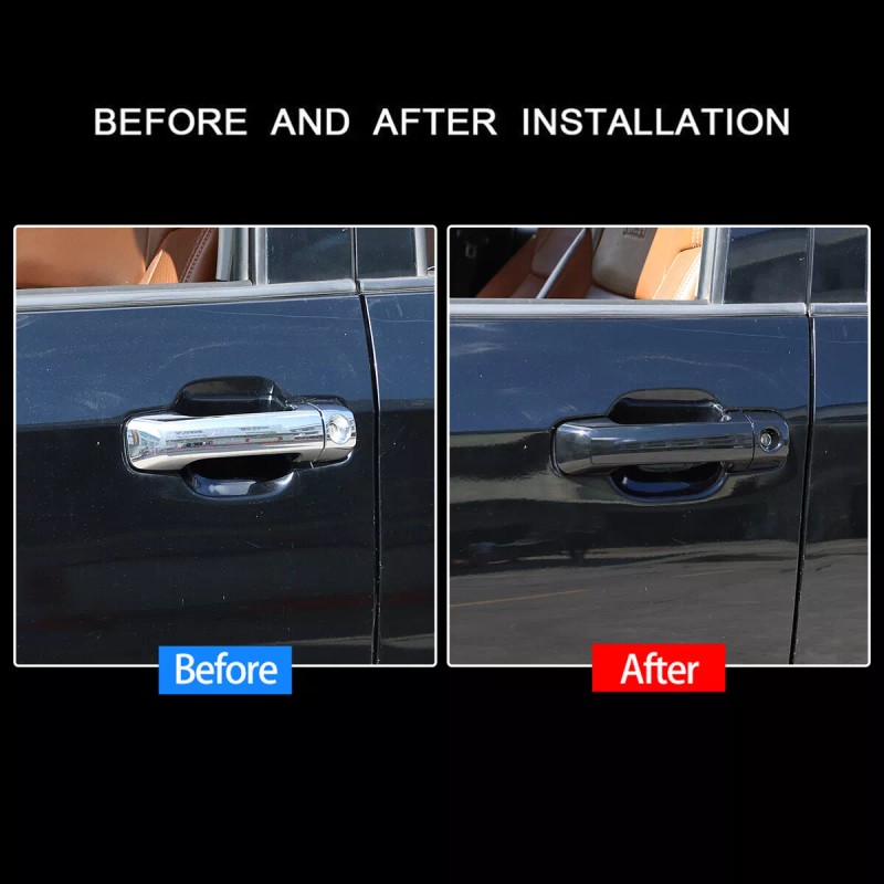 car-attention For 07-21 Toyota Tundra Crew GLOSS BLACK Door Handle