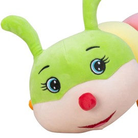 Lifestyle & More Baby Plush Toy Caterpillar Colourful Super Soft Spandex Plush Height 25 cm Width 90 cm